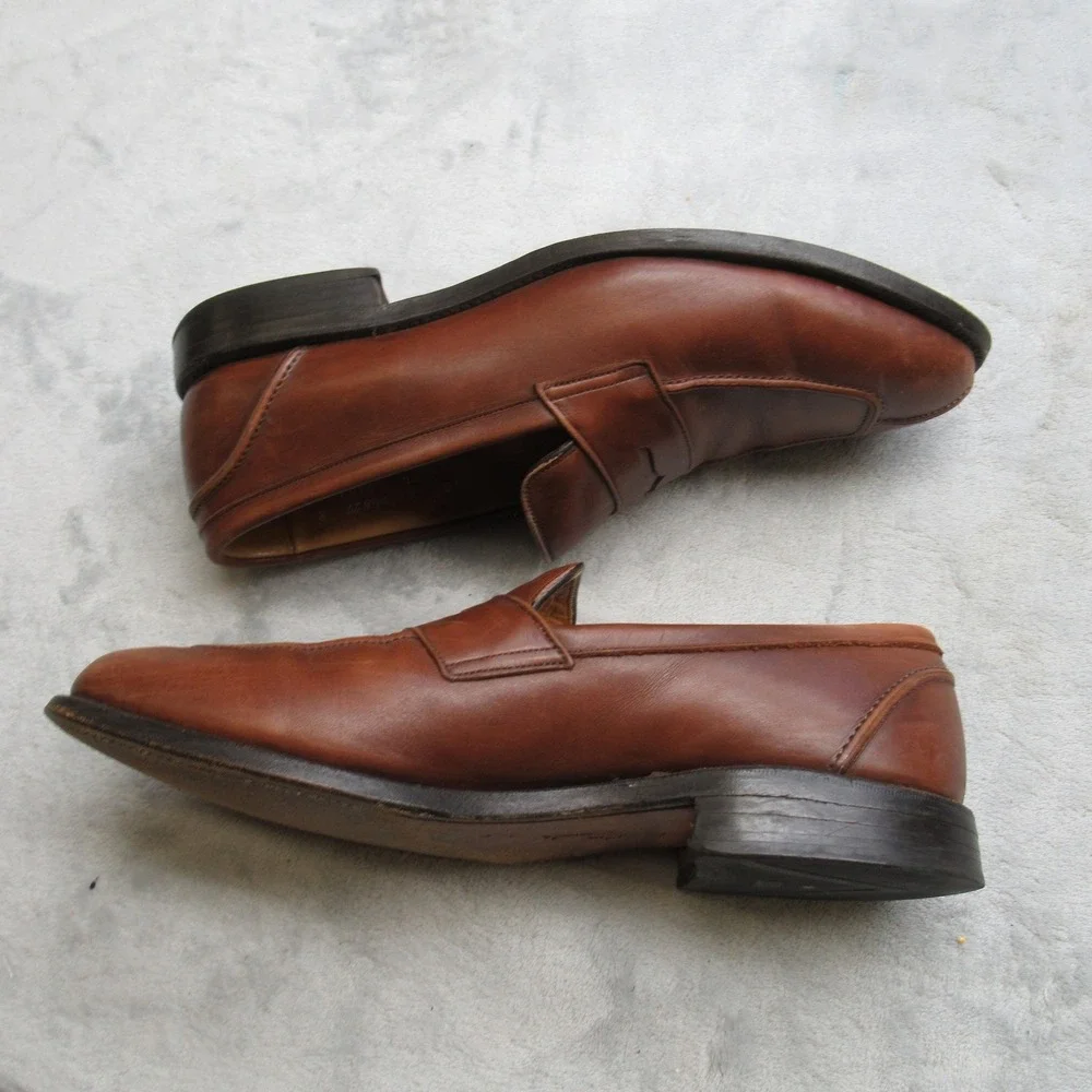 Allen Edmonds Randolph‎ Dress Shoes Mens 10 Brown Leather Penny Loafers USA Made